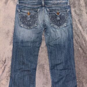 Big Star Blue Cropped Jeans size 28x18 capri